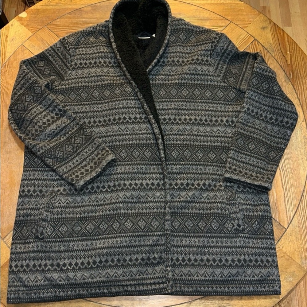 L.L.Bean 3x Open Sherpa-lined fleece cardigan jacket-like New!